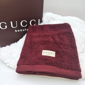 Gucci Burgundy Towel New With Box Promo
